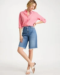 Boyfriend Frayed Jean Shorts