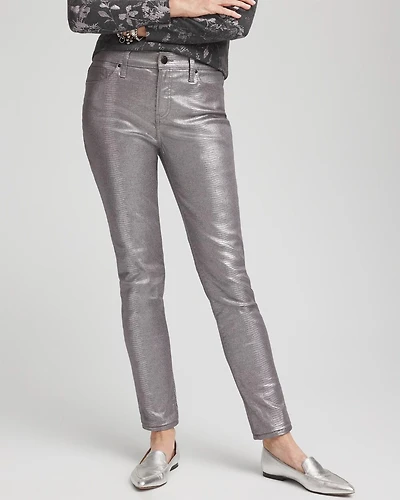 Girlfriend Coated Ankle Jeans