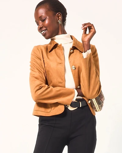 Suede Cropped Jacket