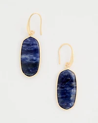 Genuine Lapis Lazuli Stone Drop Earrings