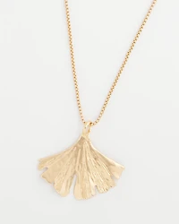 Ginkgo Leaf Pendant Necklace