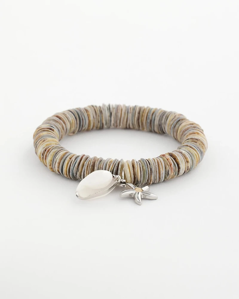 Agate Stretch Charm Bracelet
