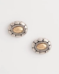 Mixed Metal Stud Earrings