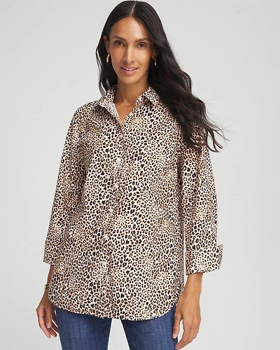 No Iron™ Leopard Print Shirt