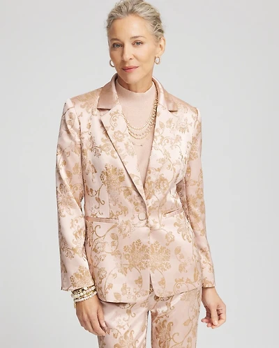 Satin Jacquard Blazer