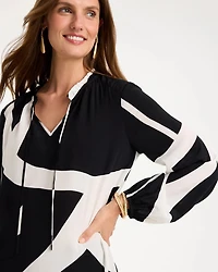 Crepe Tie-Front Top