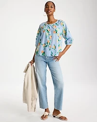 Cotton Voile Printed Blouse