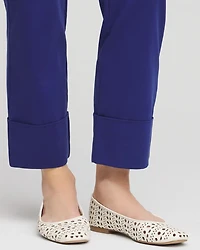 Stretch Sateen Cropped Pants