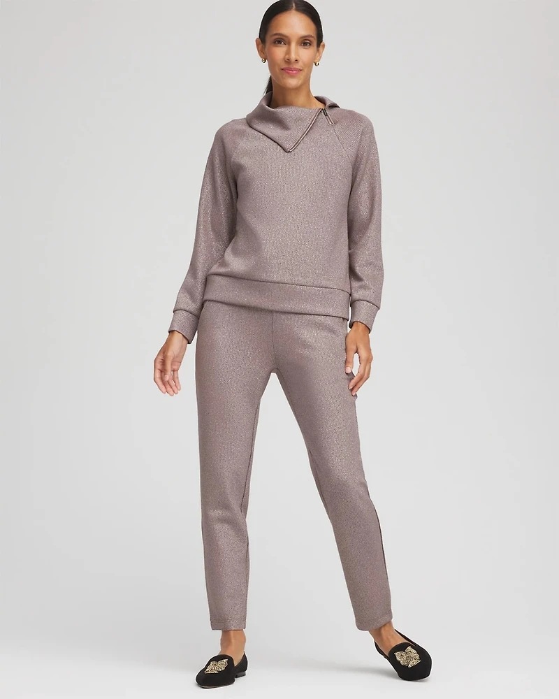Zenergy® Sparkle Scuba Tapered Ankle Pants