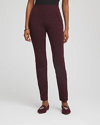Circle Jacquard Juliet Slim Ankle Pants