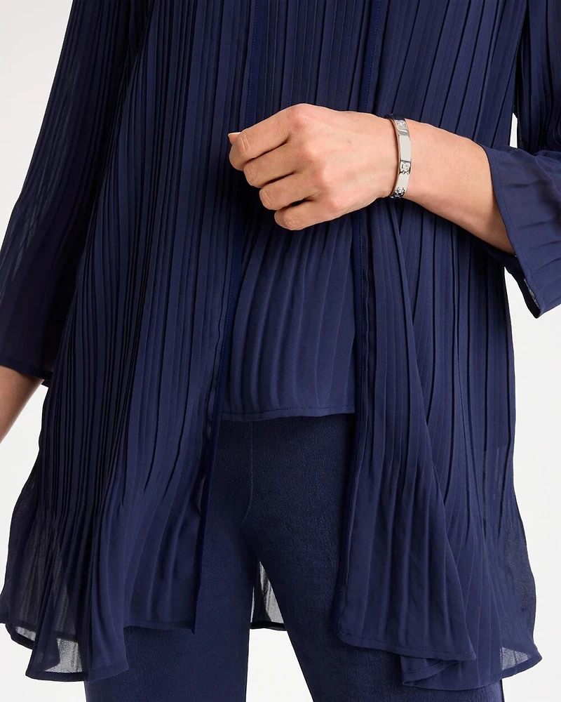 Travelers™ Pleated Chiffon Cardigan