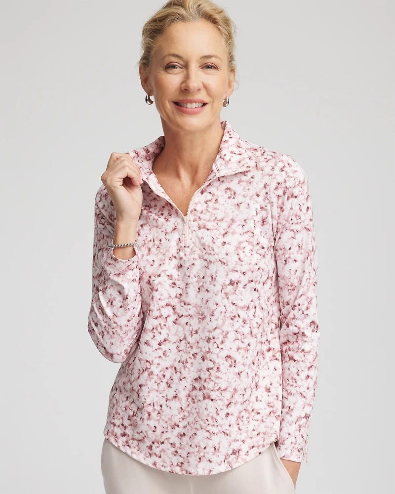 Zenergy® UPF Wildflower Zip-Front Pullover