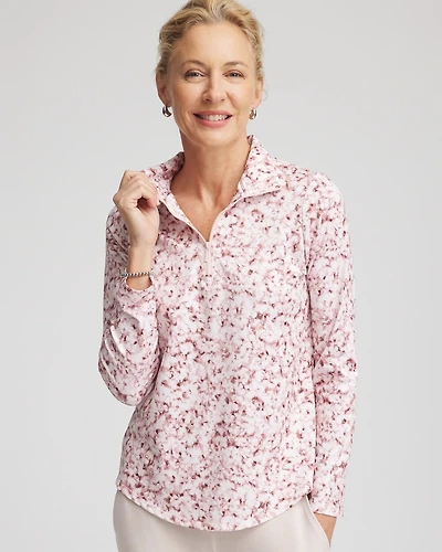 Zenergy® UPF Wildflower Zip-Front Pullover