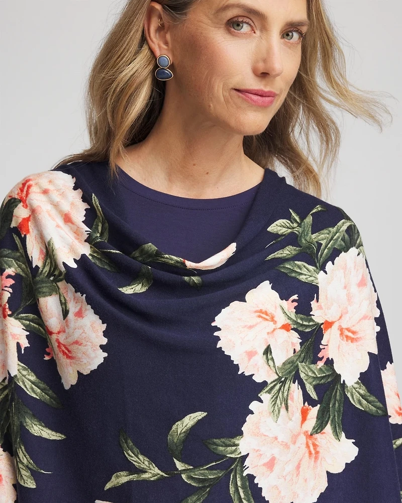 Asymmetrical Convertible Sweater Poncho