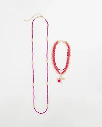 Convertible Beaded Pendant Necklace
