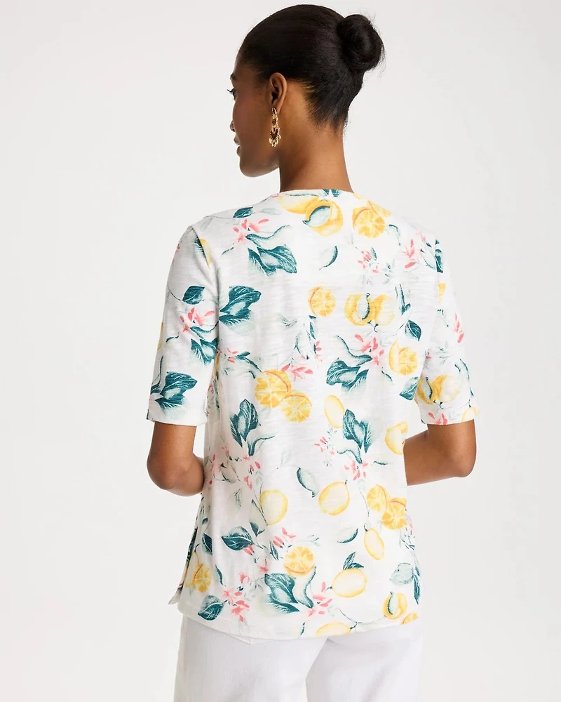 Cotton Slub Printed Tee