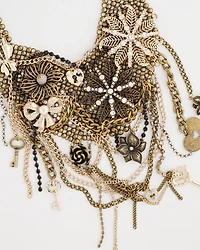 Chico’s Originals Lock & Key Floral Statement Necklace