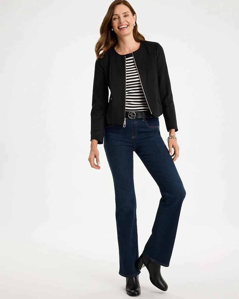 Faux Suede Moto Jacket