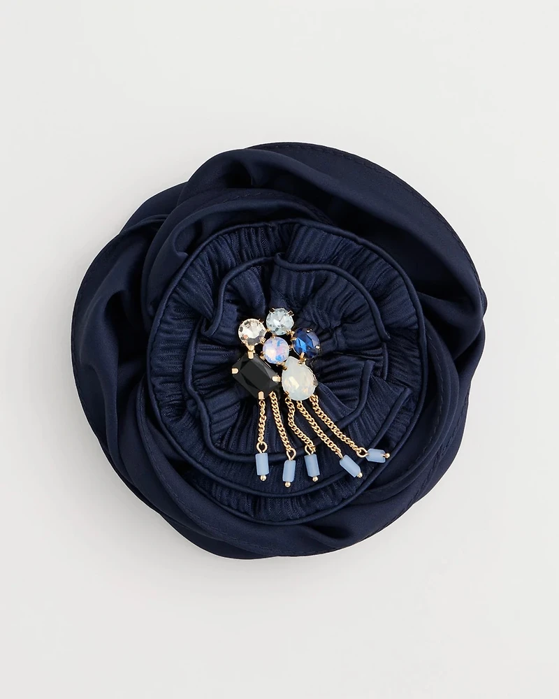 Bejeweled Flower Brooch