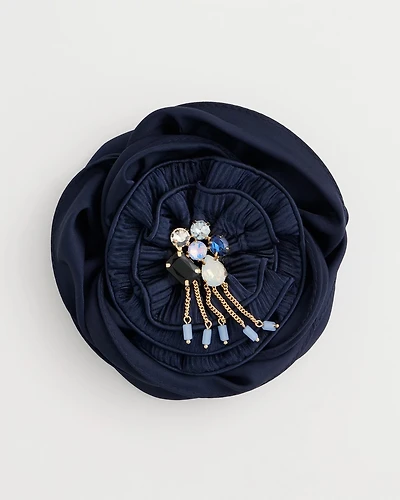 Bejeweled Flower Brooch
