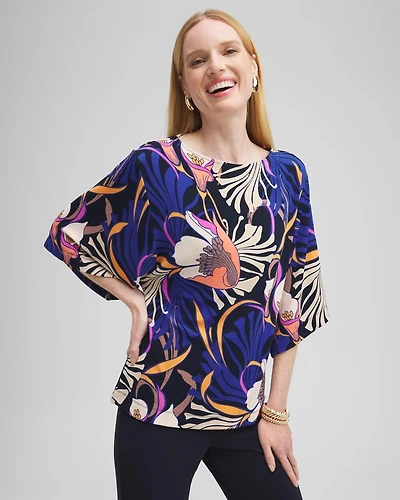 Travelers™ Floral Kimono Sleeve Top