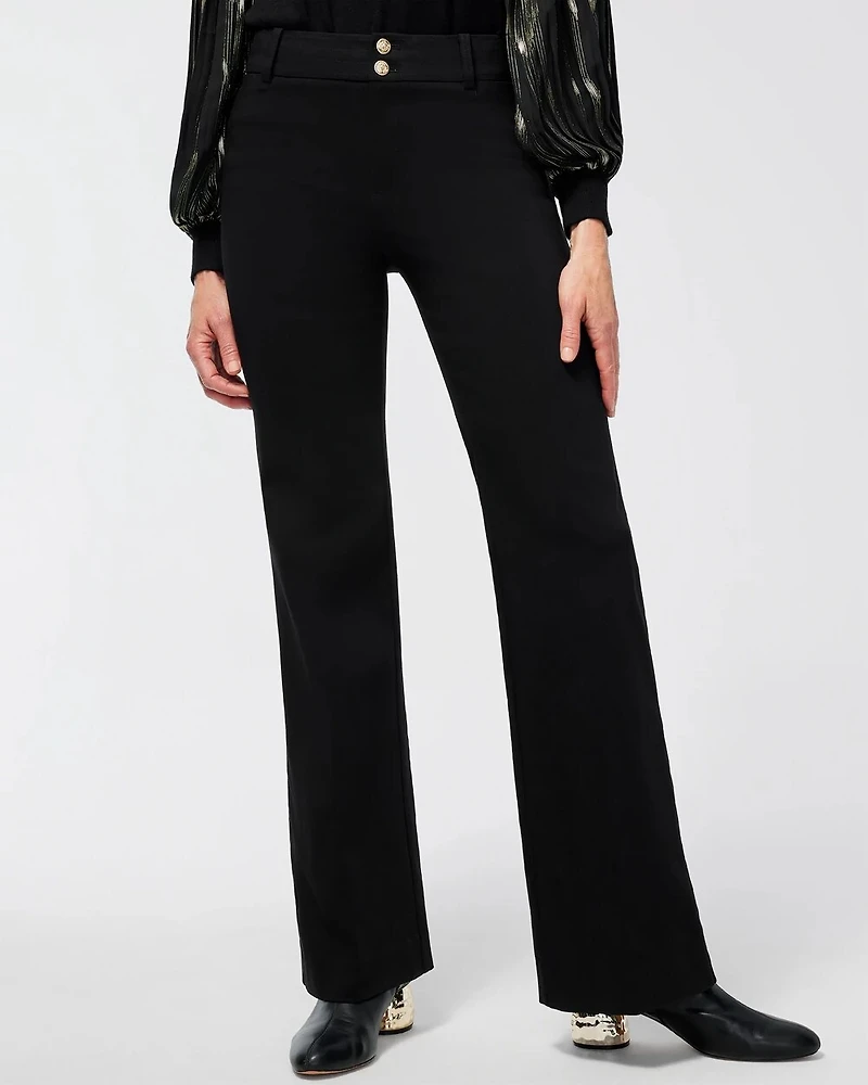 Trapunto Wide Leg Pants