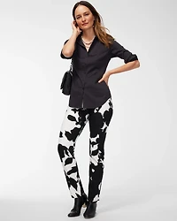 Girlfriend Petite Floral Ankle Jeans