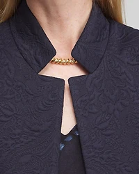 Floral Jacquard Knit Topper