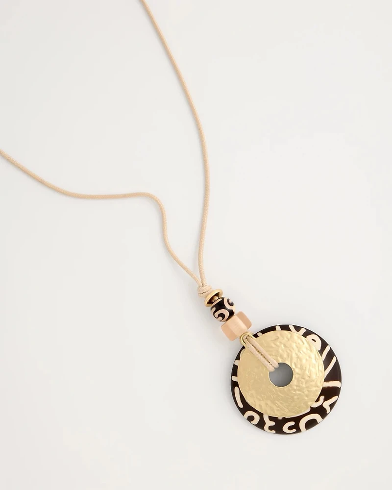 Adjustable Animal Print Pendant Necklace