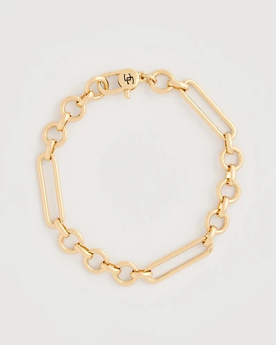 Shiny Goldtone Novelty Charm Bracelet