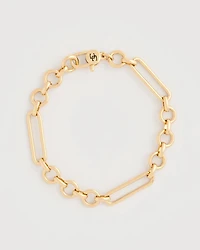 Shiny Goldtone Novelty Charm Bracelet