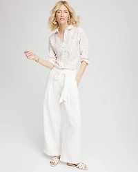 No Iron™ Animal Print Linen Shirt