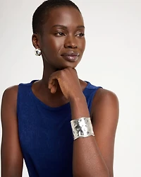 Silvertone Statement Cuff Bracelet