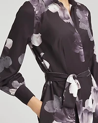 Floral Print Maxi Shirt Dress