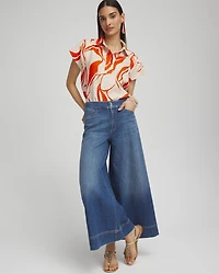 Linen Swirls Popover Top