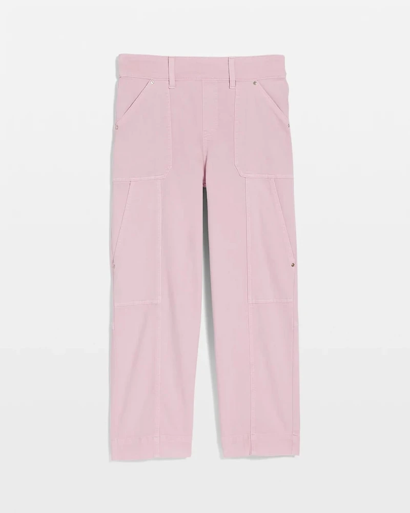 Utility Wide Pull-On Crop Jeans