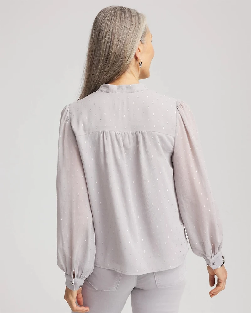 Georgette Clip Dot Blouse