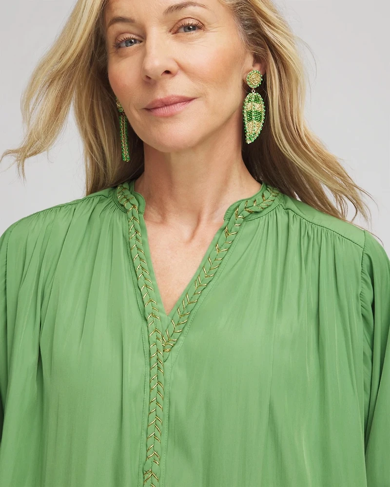 Braided Batwing Blouse