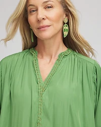 Braided Batwing Blouse