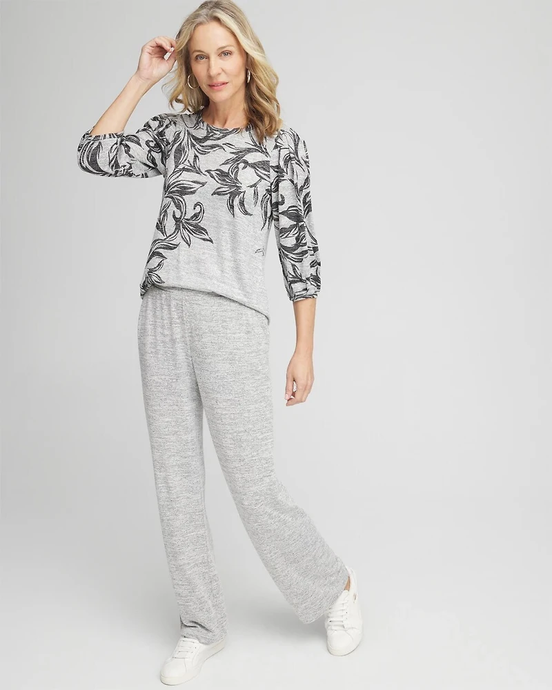 Zenergy® Soft Essentials Floral 3/4 Sleeve Top