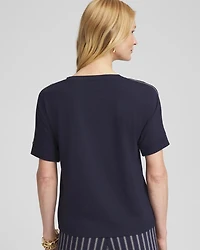 Touch of Cool™ Caviar Bead Detail Tee