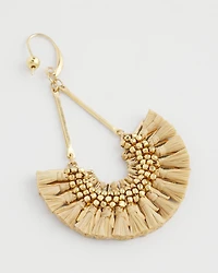 Seagrass Motif Drop Earrings