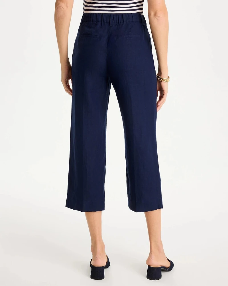 Linen Fly Front Pants