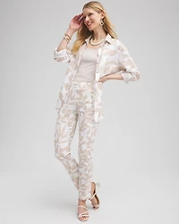 Brigitte Leaf Etch Ankle Pants