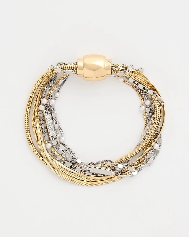 Mixed-Metal Magnetic Bracelet
