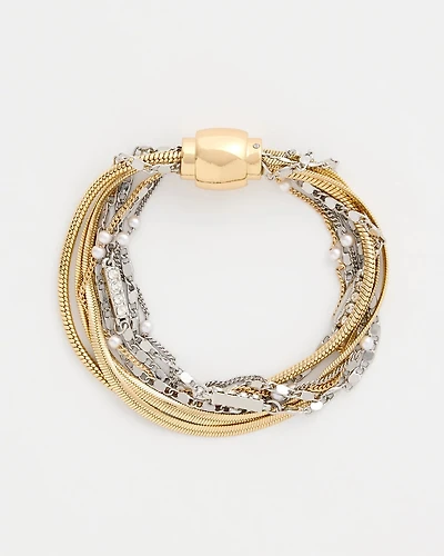 Mixed-Metal Magnetic Bracelet
