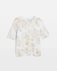 Gold Foil Cotton Sweater Tee