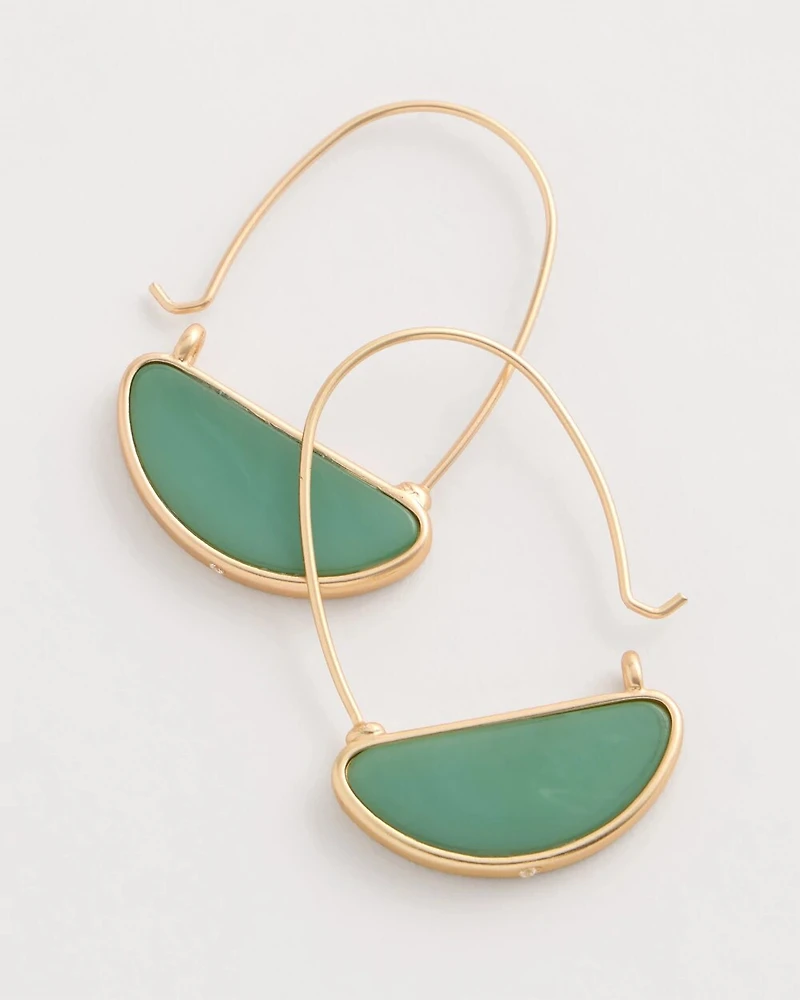 Resin Threader Drop Earrings