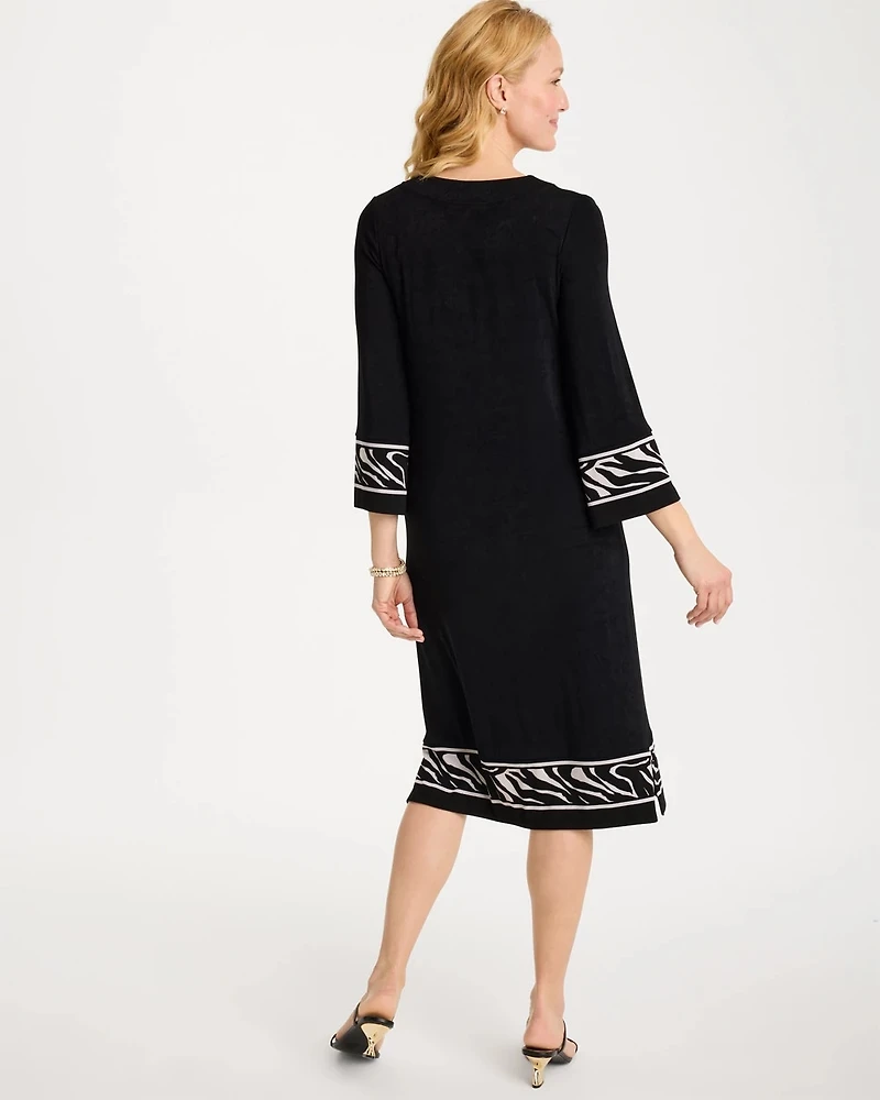 Travelers™ Zebra Trim Kurta Dress