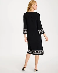 Travelers™ Zebra Trim Kurta Dress